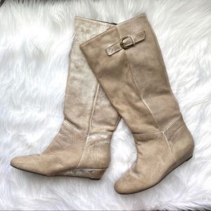 STEVEN By Steve Madden Sz 6.5 distressed Leather Boots